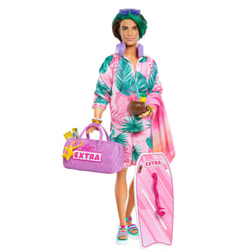 Barbie - Barbie Extra Cool-Poupée Ken voyage en tenue de plage - Imagen 1 de 6