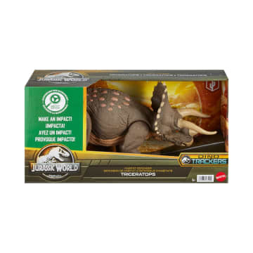 Jurassic World Triceratops Dinosaurierspielzeug, Figur Lebensraum-Verteidiger“ - Image 6 of 6