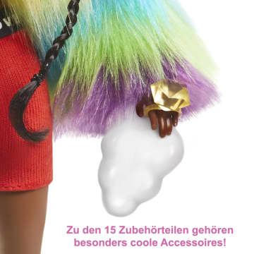Barbie Extra Puppe Mit Afro Und Regenbogen-Jacke