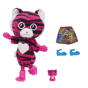 Barbie Small Dolls and Accessories, Cutie Reveal Chelsea Tiger Doll, Jungle Series