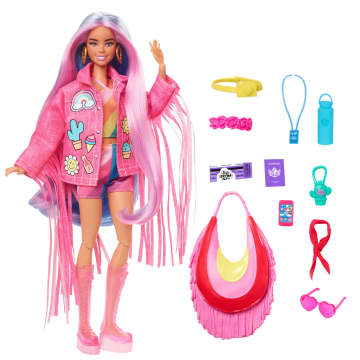 Barbie Extra Fly con ropa de desierto, muñeca Barbie con temática de viajes - Imagen 5 de 6