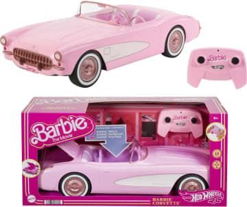 Hot Wheels Barbie Corvette RC, Corvette radiocomandata ispirata al film Barbie - Image 1 of 6