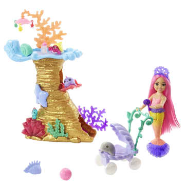 Barbie Mermaid Power Chelsea en el arrecife de coral