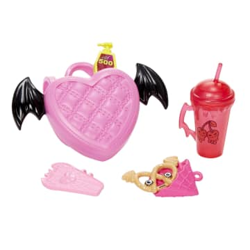 Monster High Puppe, Draculaura Mit Haustierfledermaus Und Pink-Schwarzem Haar