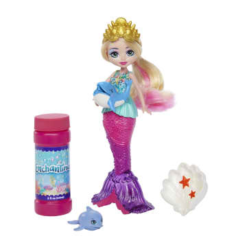 Royal Enchantimals Ocean Kingdom Sirena Mágica Mareisa Mermaid pompas de jabón Muñeca de juguete