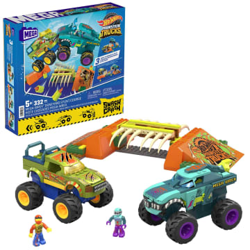 Mega Hot Wheels Monster Trucks Mega-Wrex Knochen Crash Stuntbahn