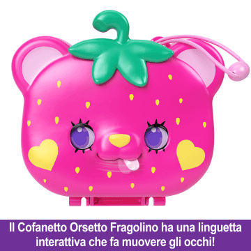 Polly Pocket Cofanetto Orsetto Fragolino, Giocattolo Da Viaggio, Bambole E Playset - Image 3 of 6