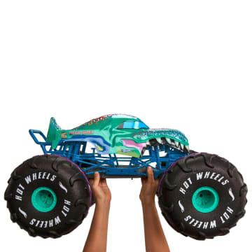 Monster Truck Mega-Wrex Teledirigido De Hot Wheels Que Funciona Con Batería A Escala 1:6