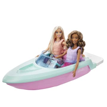 Barbie® Przejażdżka 2 lalki + samochód + motorówka Zestaw