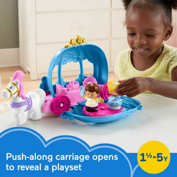 Disney Princess Cinderella's Dancing Carriage Little People Toddler Playset With Horse & Figures