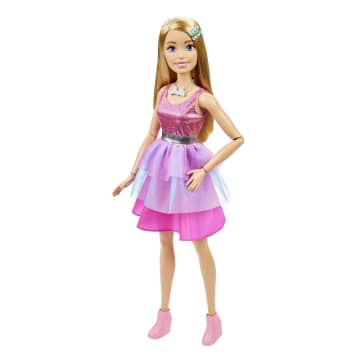 Μεγάλη Κούκλα Barbie, Με Ύψος 71 Εκ., Ξανθά Μαλλιά Και Αστραφτερό Ροζ Φόρεμα - Image 1 of 6