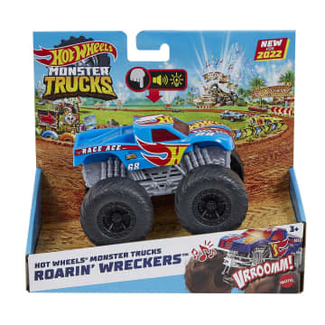 Hot Wheels® Monster Trucks Pojazd 1:43 Światła i dźwięki Bohater Roarin' Wreckers™ Asortyment