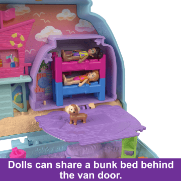 Polly Pocket Dolls And Playset, Travel Toys, Seaside Puppy Ride Compact