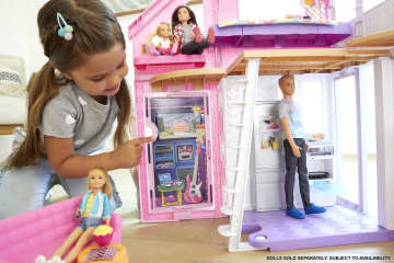 Дом Barbie раскладной с мебелью (двухэтажный)