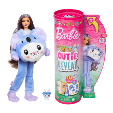 Barbie Cutie Reveal Pop En Accessoires, Met Kostuumthema En 10 Verrassingen, Konijntje Als Koala