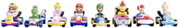 Vehículo B-Dasher de Yoshi de Mario Kart de Hot Wheels