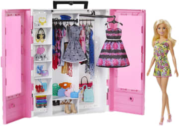 Barbie® Fashionistas® Szafa na ubranka + Lalka, ubranka i akcesoria