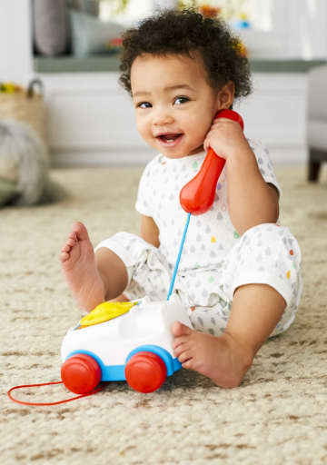 Fisher-Price Chatter Telephone Baby And Toddler Pull Toy Phone With Rotary Dial