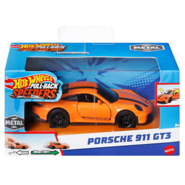 Hot Wheels Pull-Back Speeders Toy Car In 1:43 Scale, Pull Car Backward & Release To Race