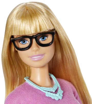 Muñeca Barbie Maestra Rubia Con Diez Accesorios De Maestra, Como Una Bola Del Mundo Y Un Portátil Que Se Abre Y Se Cierra - Imagen 2 de 8