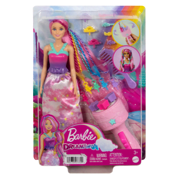 Κούκλα Και Αξεσουάρ Barbie Πριγκίπισσα Ονειρικά Μαλλιά Με Εργαλείο Για Πλεξίδες - Imagen 6 de 6