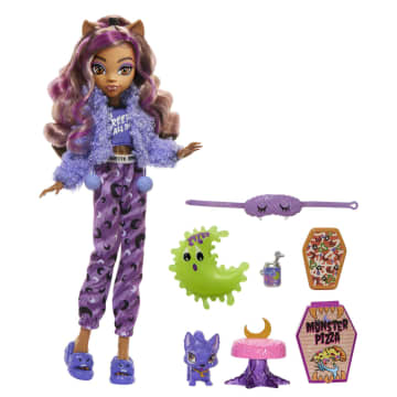 Monster High Pop En Accessoires Voor Slaapfeestje, Clawdeen Wolf, Griezelfeestje - Imagen 4 de 6