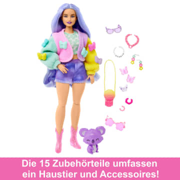 Barbie-Puppe mit kleinem Koala, Barbie Extra, Kinderspielzeug und Geschenke - Bild 4 von 7