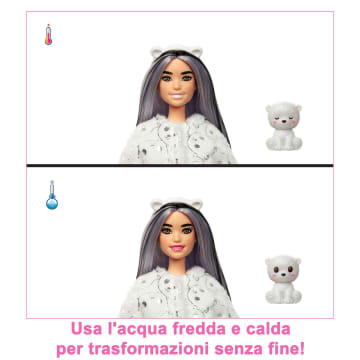Barbie Cutie Reveal Magia D'Inverno Bambola Con Costume Da Orso Polare Di Peluche - Image 3 of 6