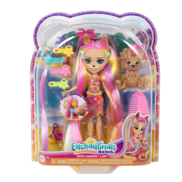 Κούκλες Enchantimals, Sunshine Beach Κούκλα Με Μακριά Μαλλιά & Φιγούρα Ζωάκι - Imagen 6 de 6