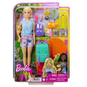 Barbie „It Takes Two! Camping“ Spielset Mit Malibu Puppe, Hündchen Und Accessoires