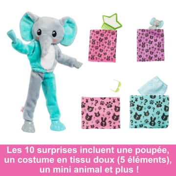 Barbie - Poupée Cutie Reveal Série Jungle Avec Éléphant - Poupée Mannequin - 3 Ans Et +