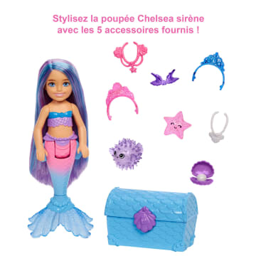 Barbie – Barbie Mermaid Power Poupée Chelsea Sirène Avec 2 Animaux - Image 4 of 7