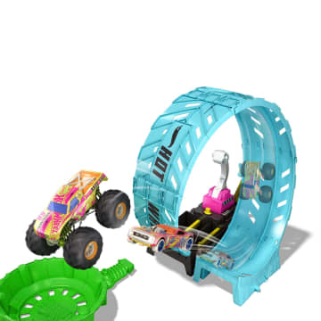 Hot Wheels Monster Trucks Conjunto Epic Loop Challenge Glow-In-The Dark - Imagen 3 de 6