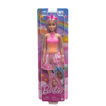 Barbie Eenhoornpop Met Roze Haar, Kleurrijke Outfit En Eenhoornaccessoires - Image 6 of 6