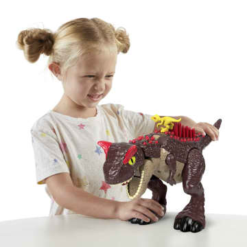 Imaginext Jurassic World Carnotauro, dinosauro giocattolo con aculei attivabili, giocattoli da 2 pezzi per l'età prescolare - Image 2 of 6
