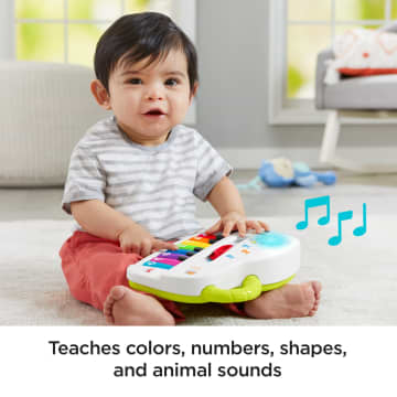 Fisher-Price Laugh & Learn Silly Sounds Light-Up Piano Interactive Toy For Baby & Toddler