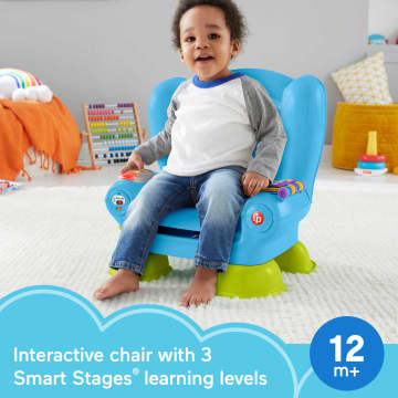 Fisher-Price Laugh & Learn Smart Stages Chair Electronic Learning Toy For Toddlers, Blue