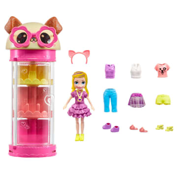 Polly Pocket Set de Juego Tubo de Modas Giratorio Perrito - Image 1 of 5