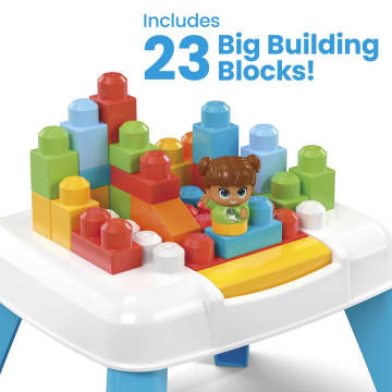 MEGA BLOKS Build N Tumble Activity Table Toy Blocks With 1 Figure (25 Pieces) For Toddler
