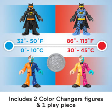 Imaginext DC Super Friends Batman Figure Set With Two-Face And Color-Changing Action, Preschool Toys - Imagem 4 de 6