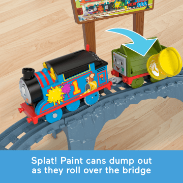 Thomas & Friends Paint Delivery Motorized Train And Track Set For Preschool Kids - Image 3 of 6