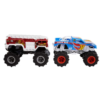 Hot Wheels RC Monster Trucks 2-Pack, RC Race Ace & HW 5-Alarm Vehicles