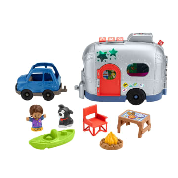 Fisher-Price Little People Light-Up Learning Camper Electronic Toy Rv For Toddlers, 8 Pieces