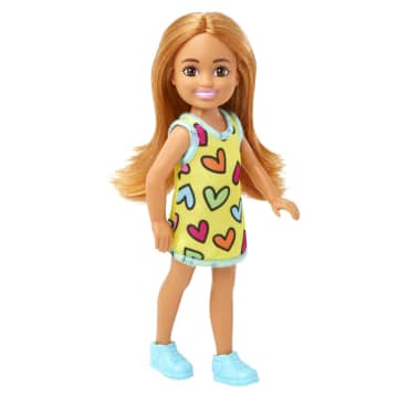 Barbie-Poupée Chelsea-Petite Poupée Avec Robe à Imprimé Cœurs Amovible Avec Cheveux Blonds et Yeux Bleus - Image 3 of 6