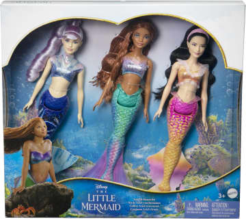Disney La Petite Sirène Coffret de 3 Poupées Ariel et ses Sœurs