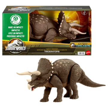 Jurassic World Triceratops Dinosaur Toy, Habitat Defender Figure - Imagem 1 de 6