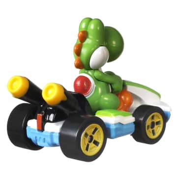 Hot Wheels Mario Kart Veículo de Brinquedo Kart Padrão Yoshi - Imagem 3 de 4