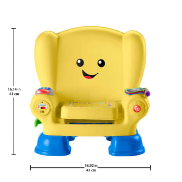 Fisher-Price Laugh & Learn Smart Stages Chair Musical Toddler Toy, Yellow