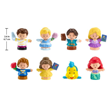 Disney Princess Toddler Toys Little People Prince And Princess Figure Pack, 8 Pieces