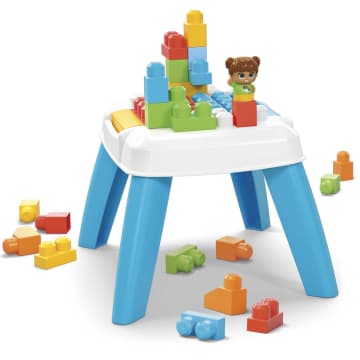 MEGA BLOKS Build N Tumble Activity Table Toy Blocks With 1 Figure (25 Pieces) For Toddler